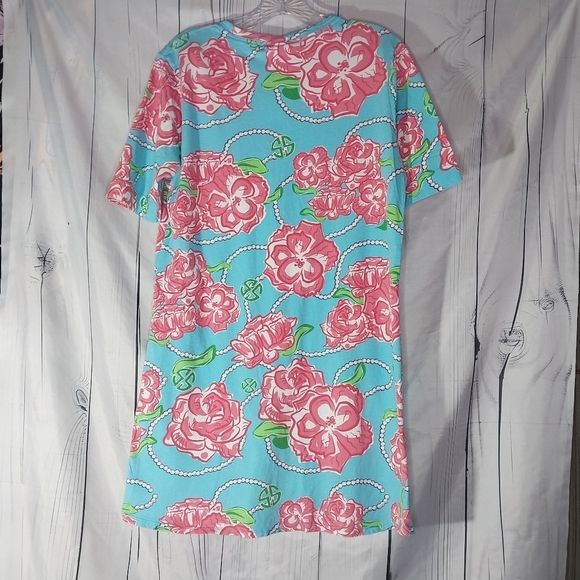 Simply Southern Bloom Floral Pearl Pocket T Shirt Dress - Picture 7 of 13